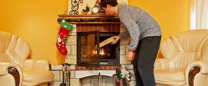 Rusted Metal Fireplace Restoration in Lancaster, California